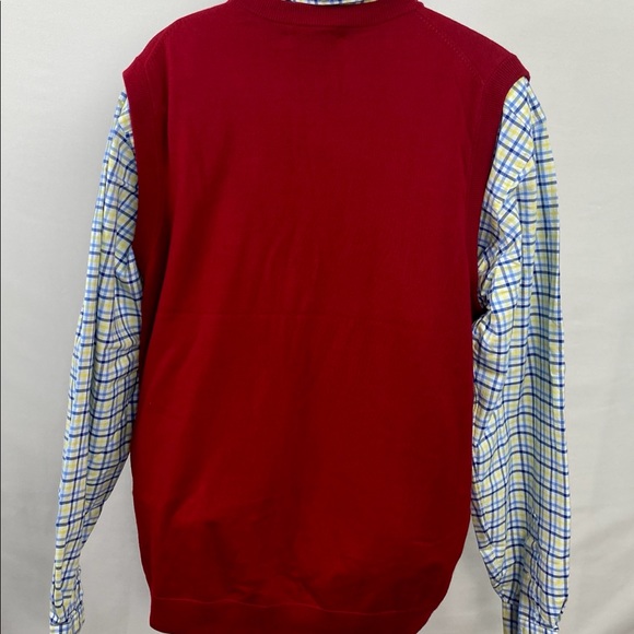 Hart Schaffner Marx Mens V Neck Vest Sz 2XT Red 100% MERINO WOOL New - Picture 4 of 9